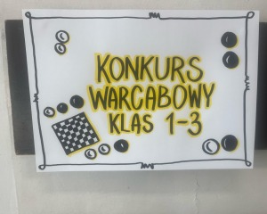 Szkolny Turnieju Warcabowego klas 1-3